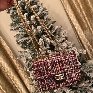 2 Way Fashionable Tweed-like Bag